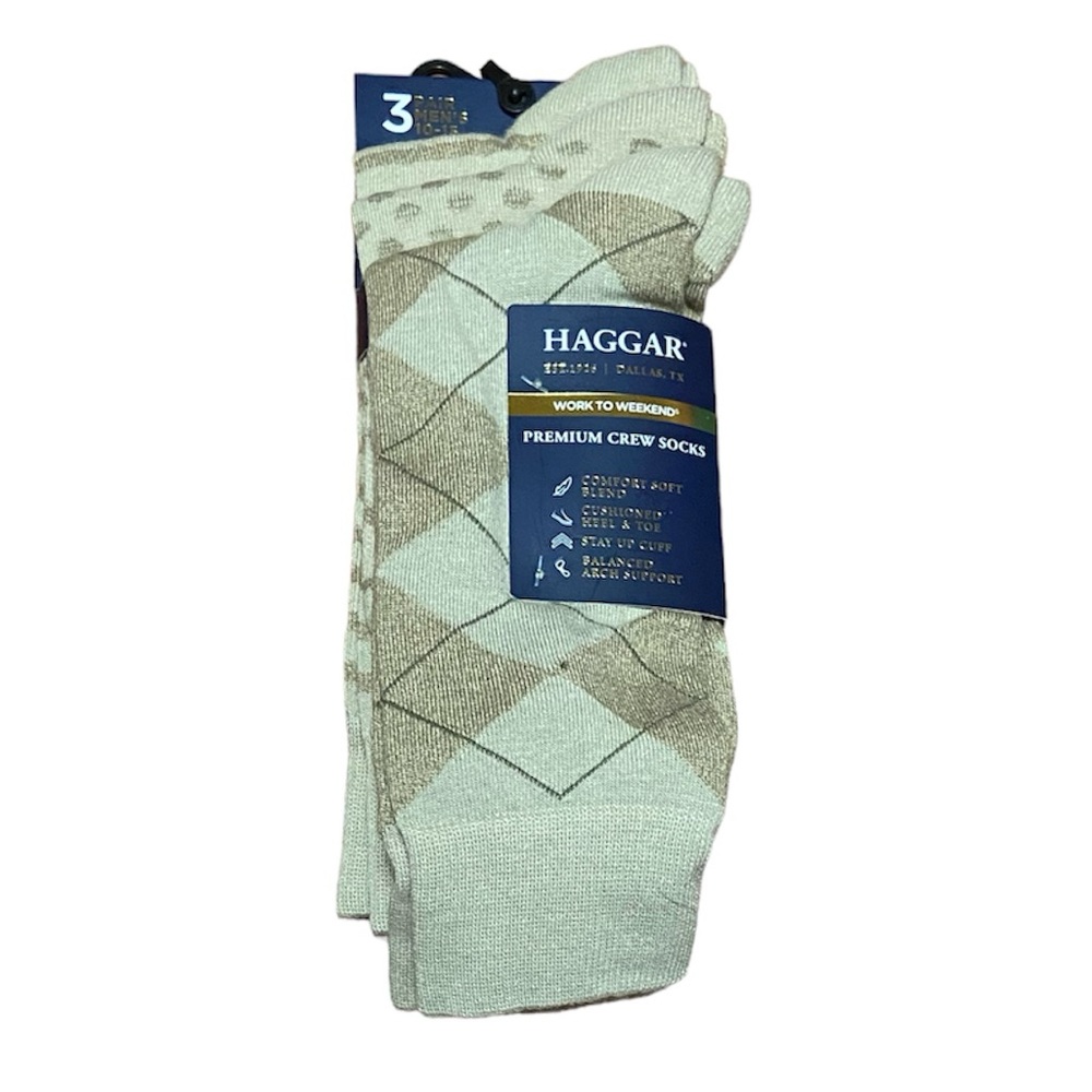 Haggar - Premium Crew Socks 3-pack